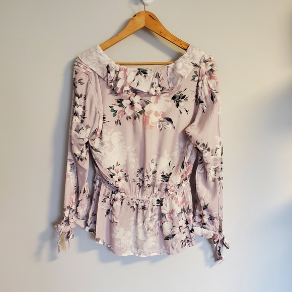 American Rag Cie Winter Blooms Blouse - Picture 3 of 14